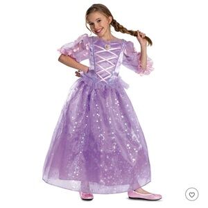 Disney Princess Kids' Tangled Rapunzel Deluxe Costume Dress Lavender
